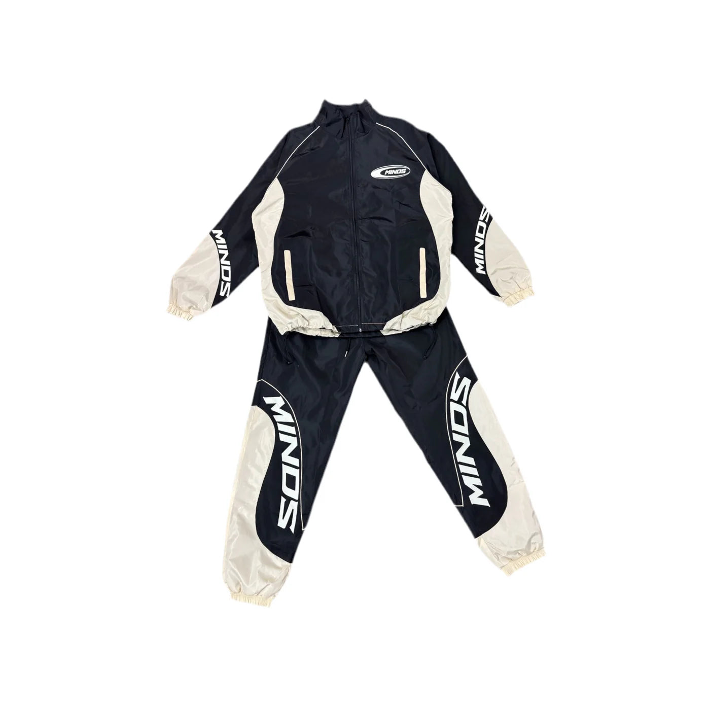 Minds Black Beige Track Suit